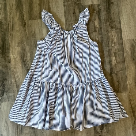 Apiece Apart Blue White Striped Mini Dress Flowy Size Medium - Picture 6 of 6